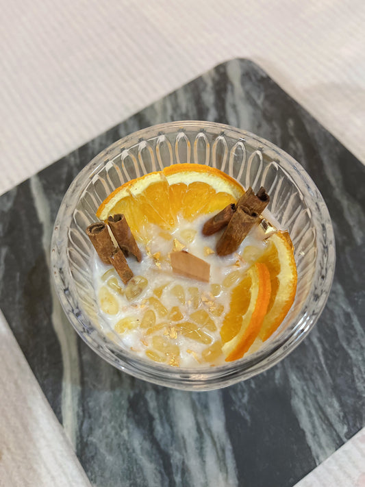 Citrus Glow Flower Candle