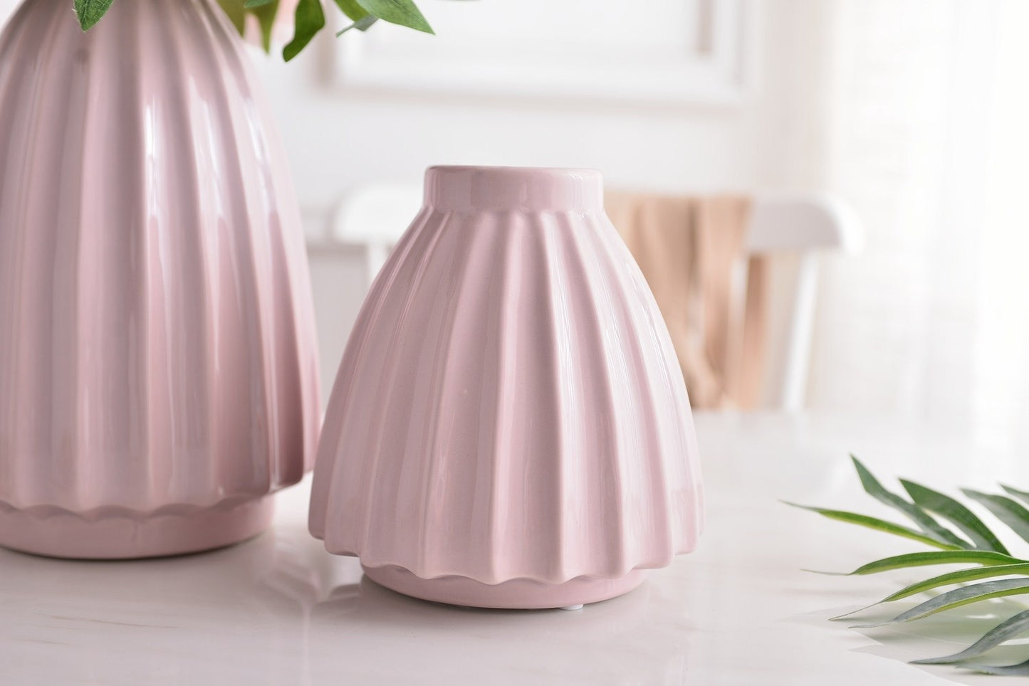 Vase tulipe M rose ( bouquet M /L)