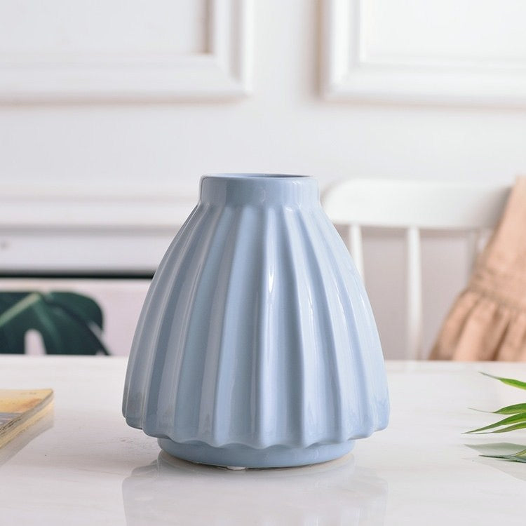 Vase tulipe M bleu ( bouquet M /L)