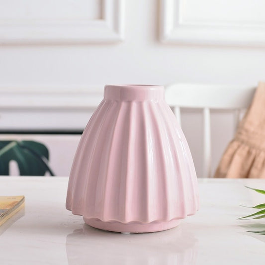 Vase tulipe M rose ( bouquet M /L)