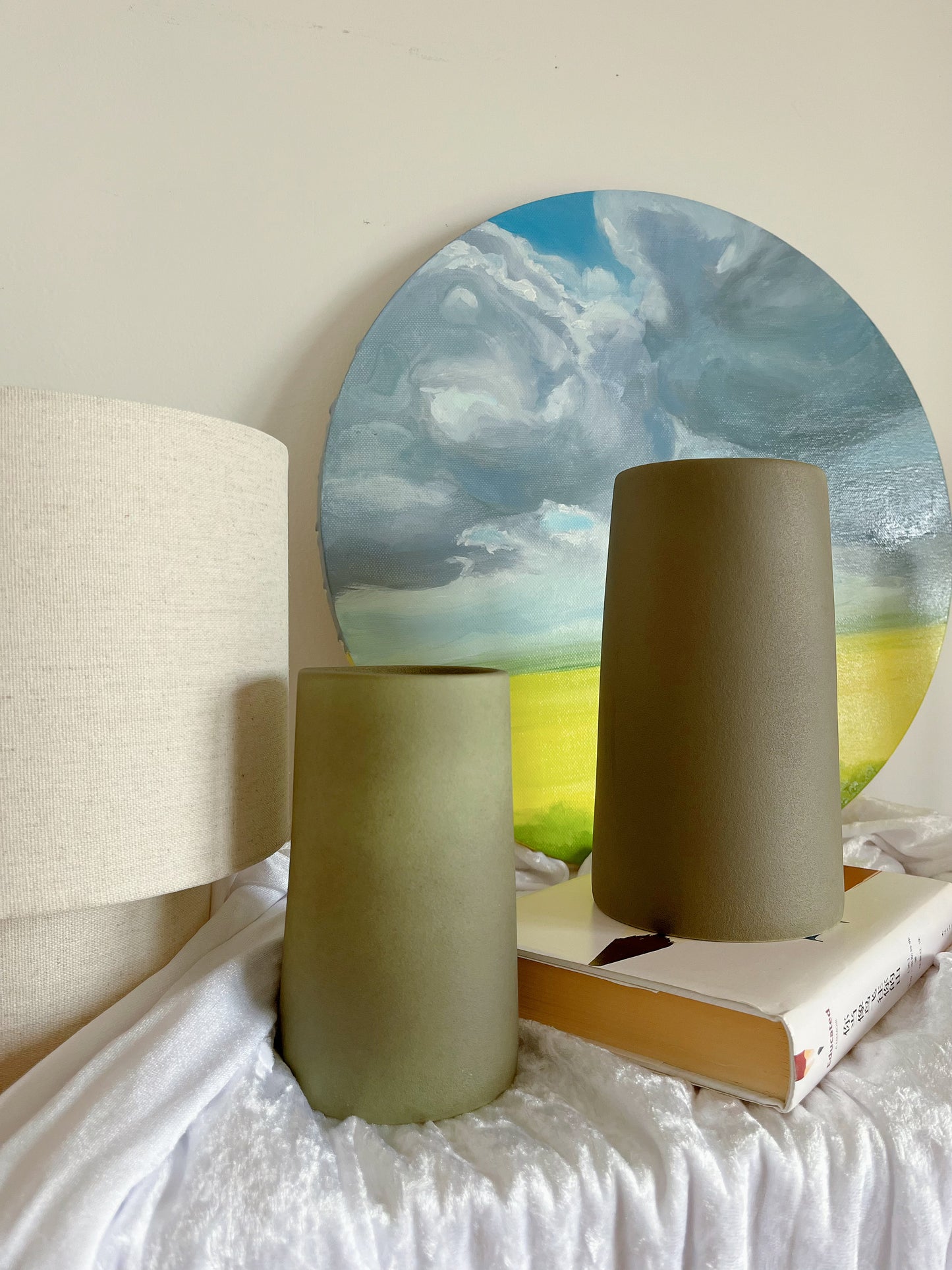 Green terracotta vase S (bouquet S)