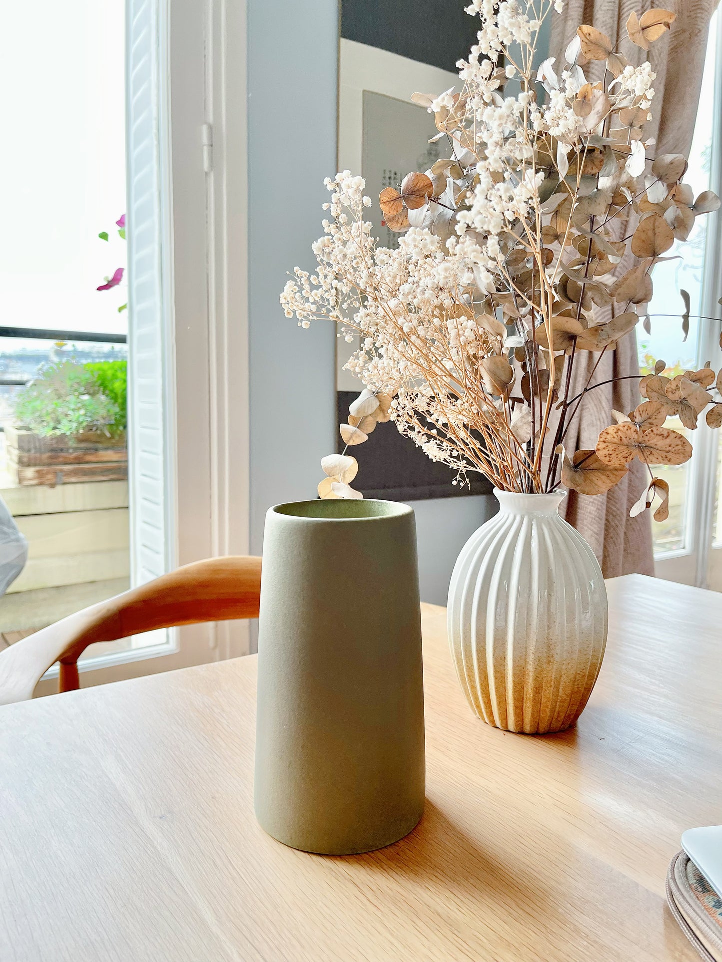 Green terracotta vase M/L (Bouquet M or L)