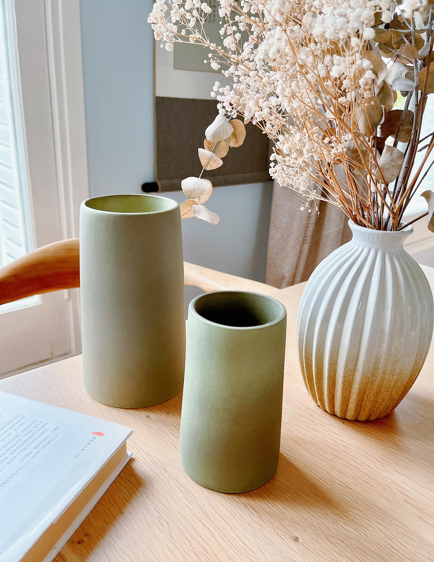 Green terracotta vase M/L (Bouquet M or L)