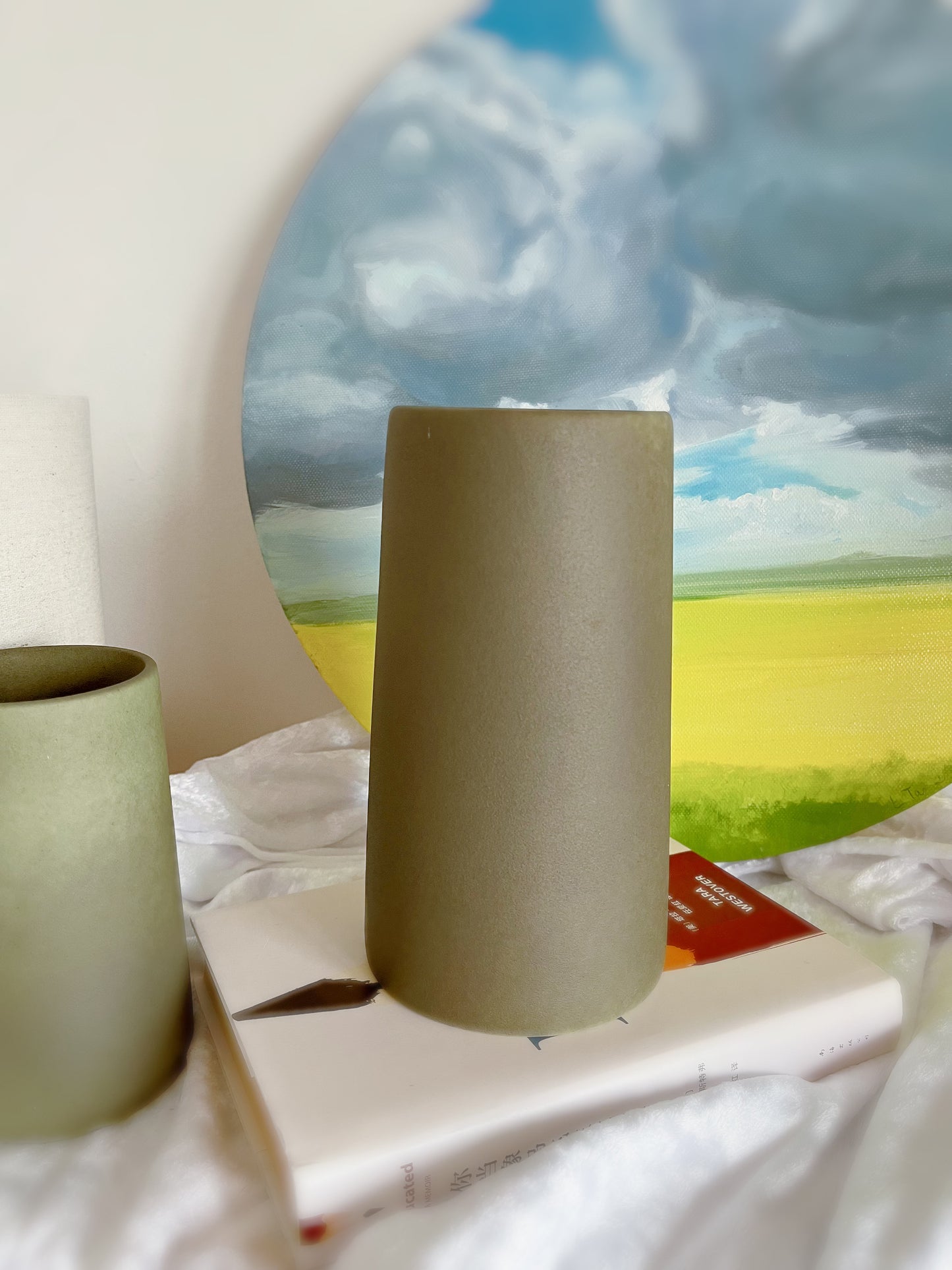 Green terracotta vase M/L (Bouquet M or L)