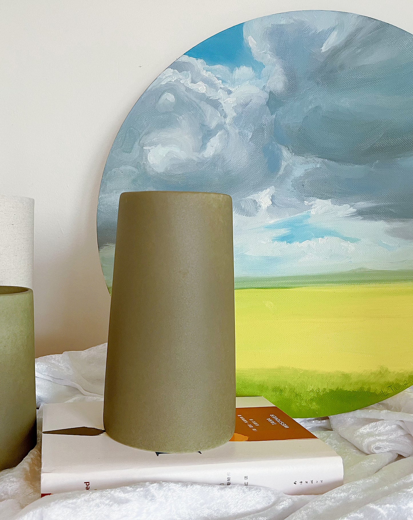 Green terracotta vase M/L (Bouquet M or L)