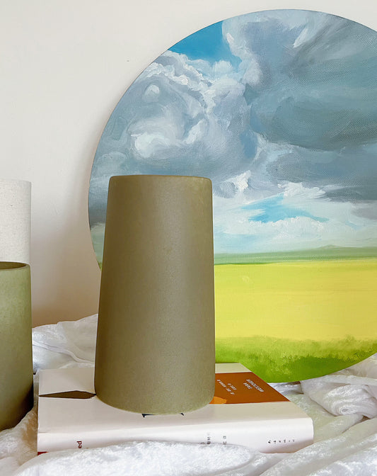 Green terracotta vase M/L (Bouquet M or L)