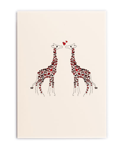 Carte de message-Giraffes