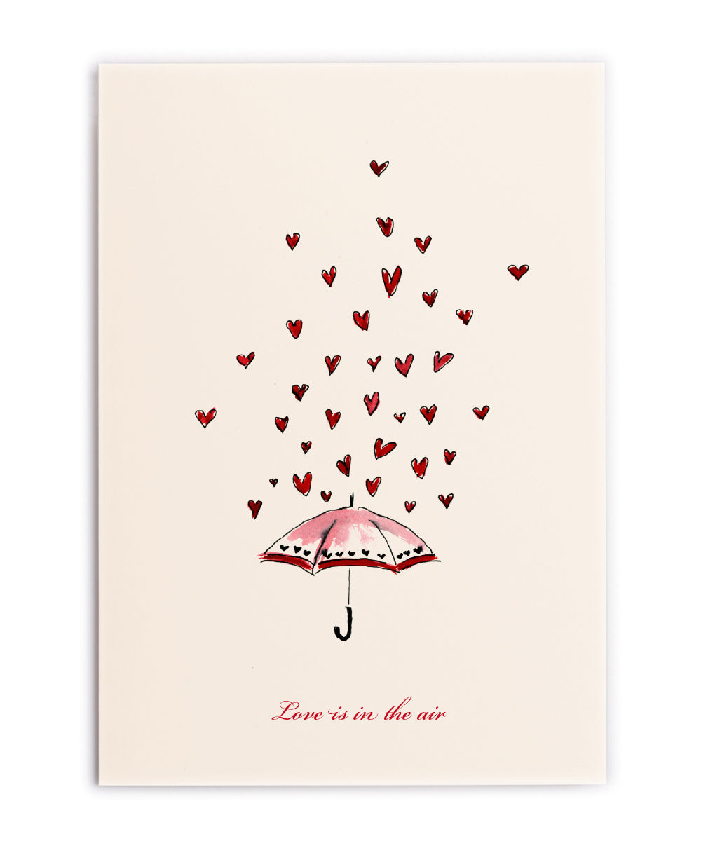 Carte de message -Love is in the air