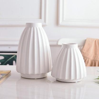 Vase tulipe L blanc( bouquet L/XL)
