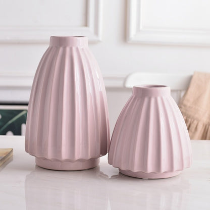 Vase tulipe M rose ( bouquet M /L)