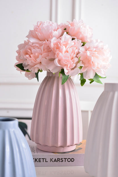 Vase tulipe M rose ( bouquet M /L)