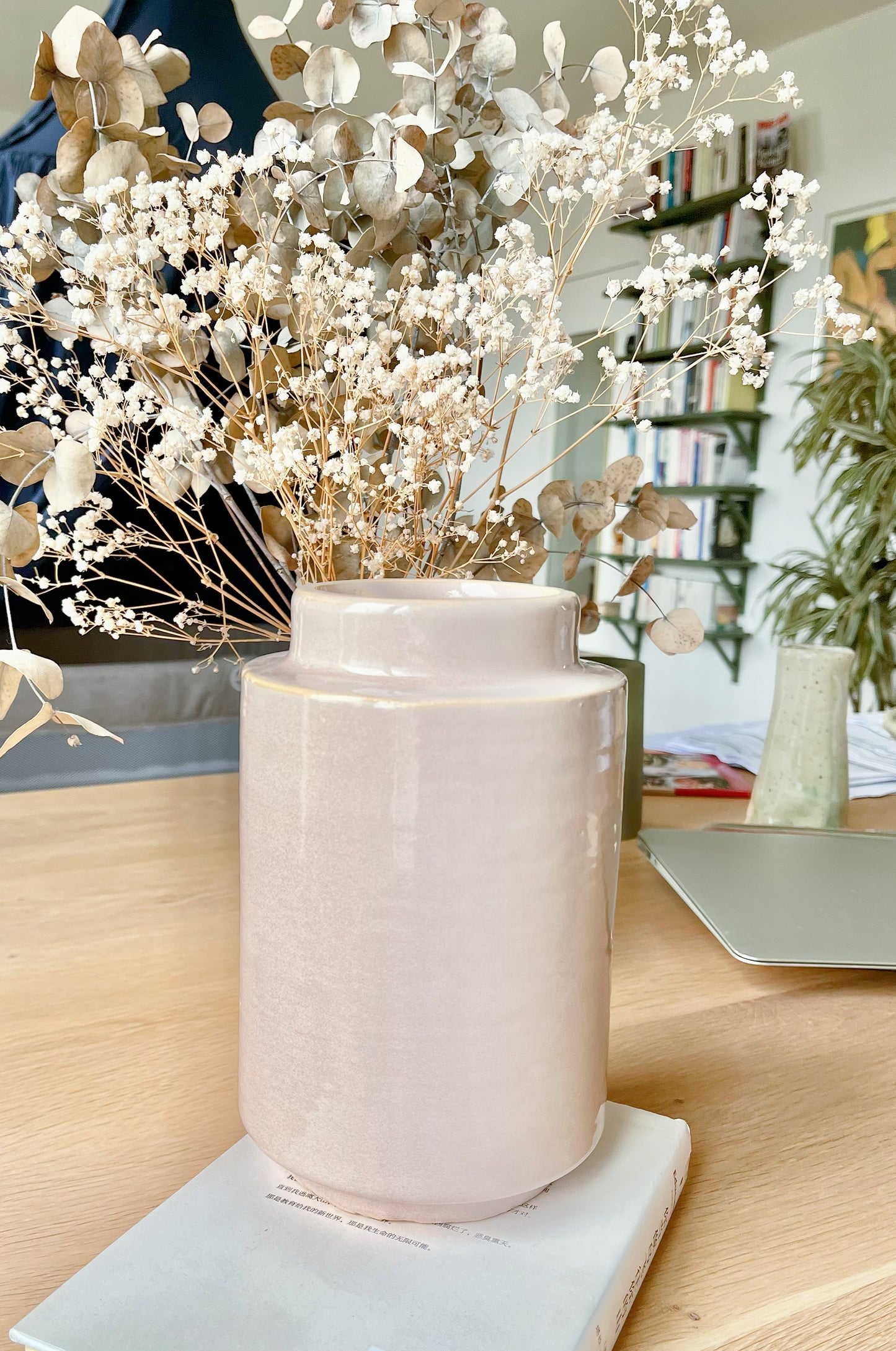 Vase céramique rose pale L ou XL ( Bouquet Lou XL)